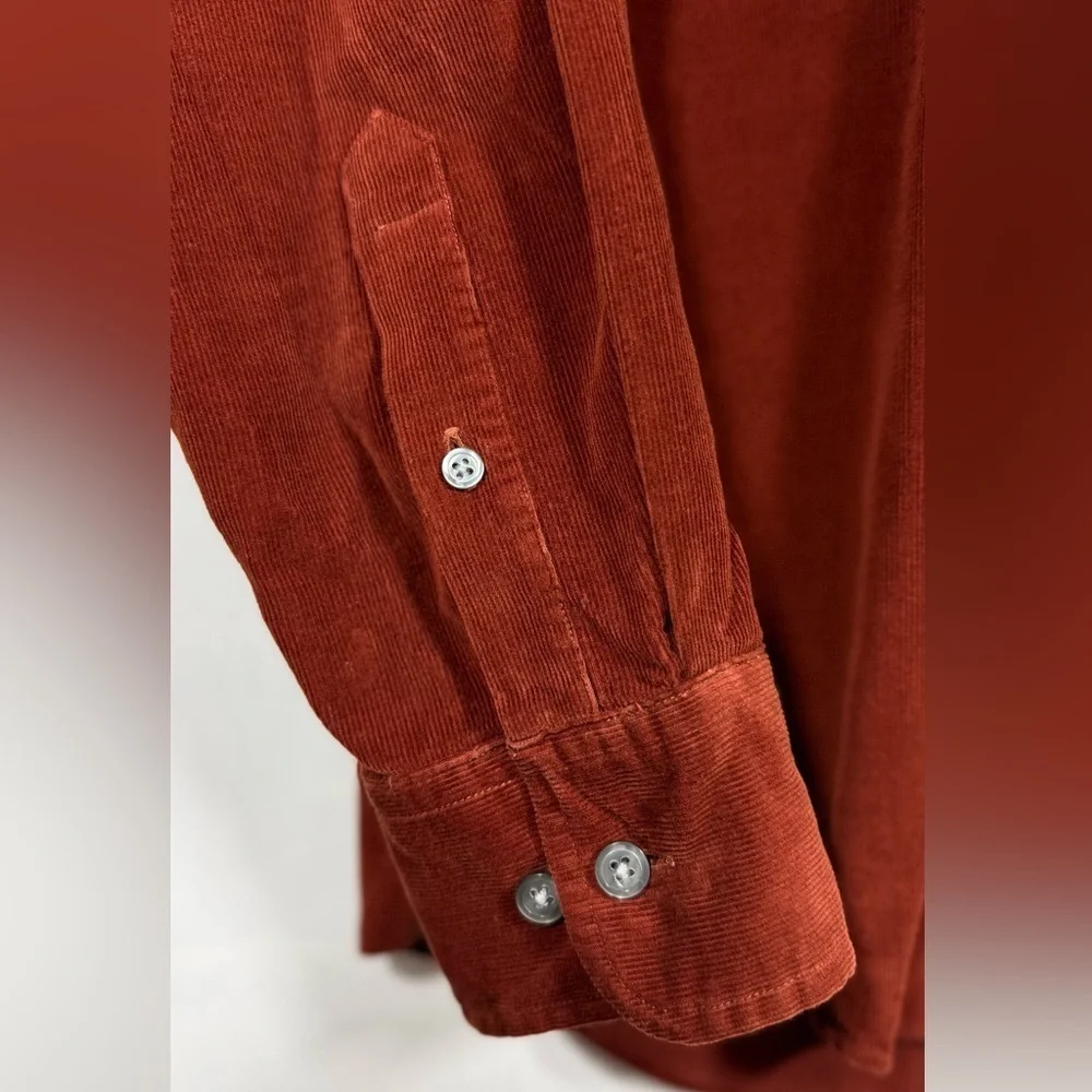J. Crew Rich Orange Corduroy Shirt